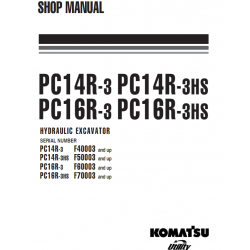 Komatsu PC14R-3, PC16R-3, PC14R-3HS, PC16R-3HS - instrukcje napraw, schematy instalacji